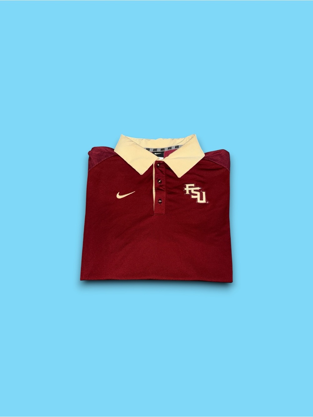 Florida State Seminoles FSU Nike dri-fit NCAA polo shirt maroon men’s large